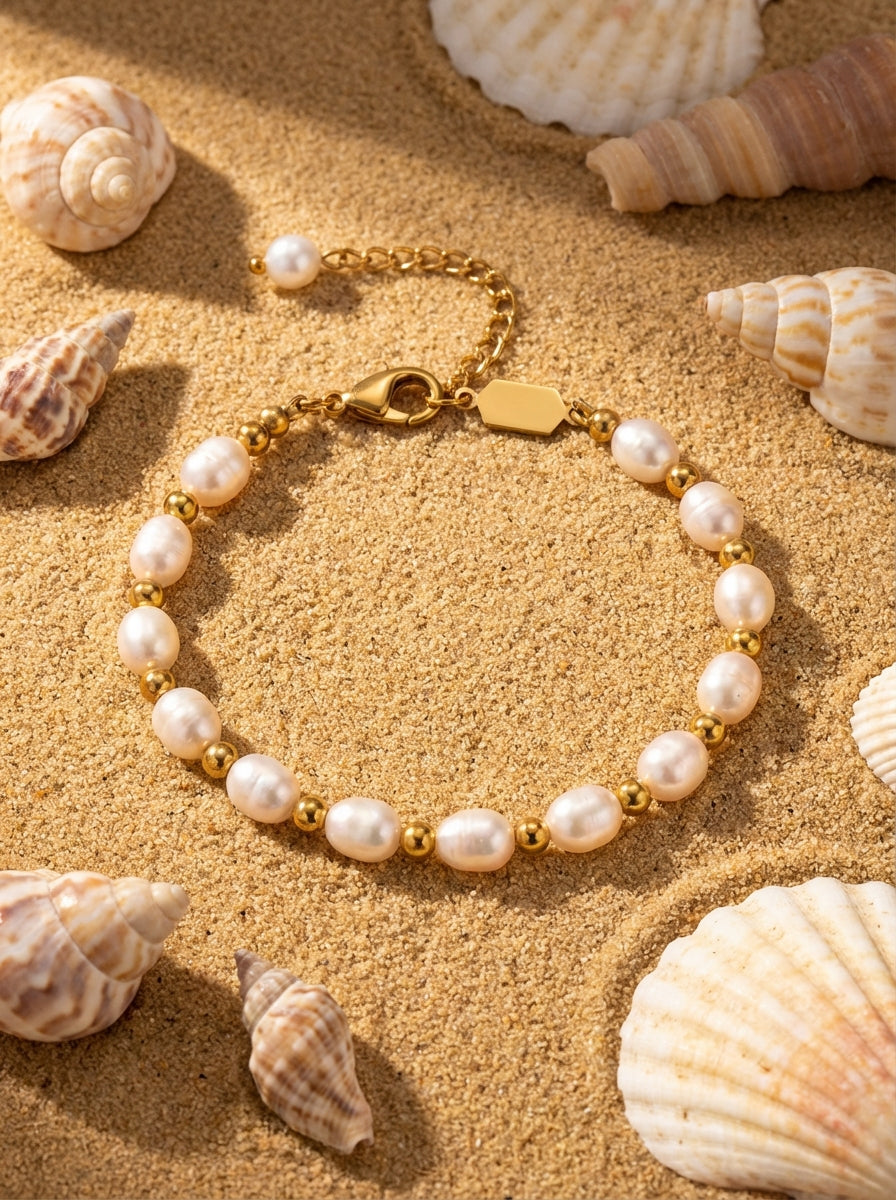 Bracelet Perles d'Eau Douce Amandine | Univers Parisienne Chic