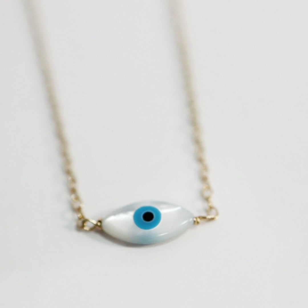 Evil Eye Necklace - Choose Your Metal - Sterling Silver or 14 Karat Gold Fill