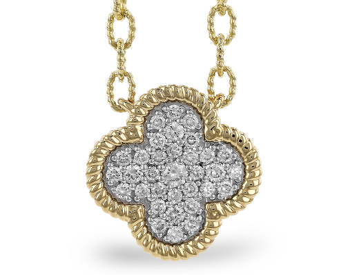 14KY Diamond Clover Necklace