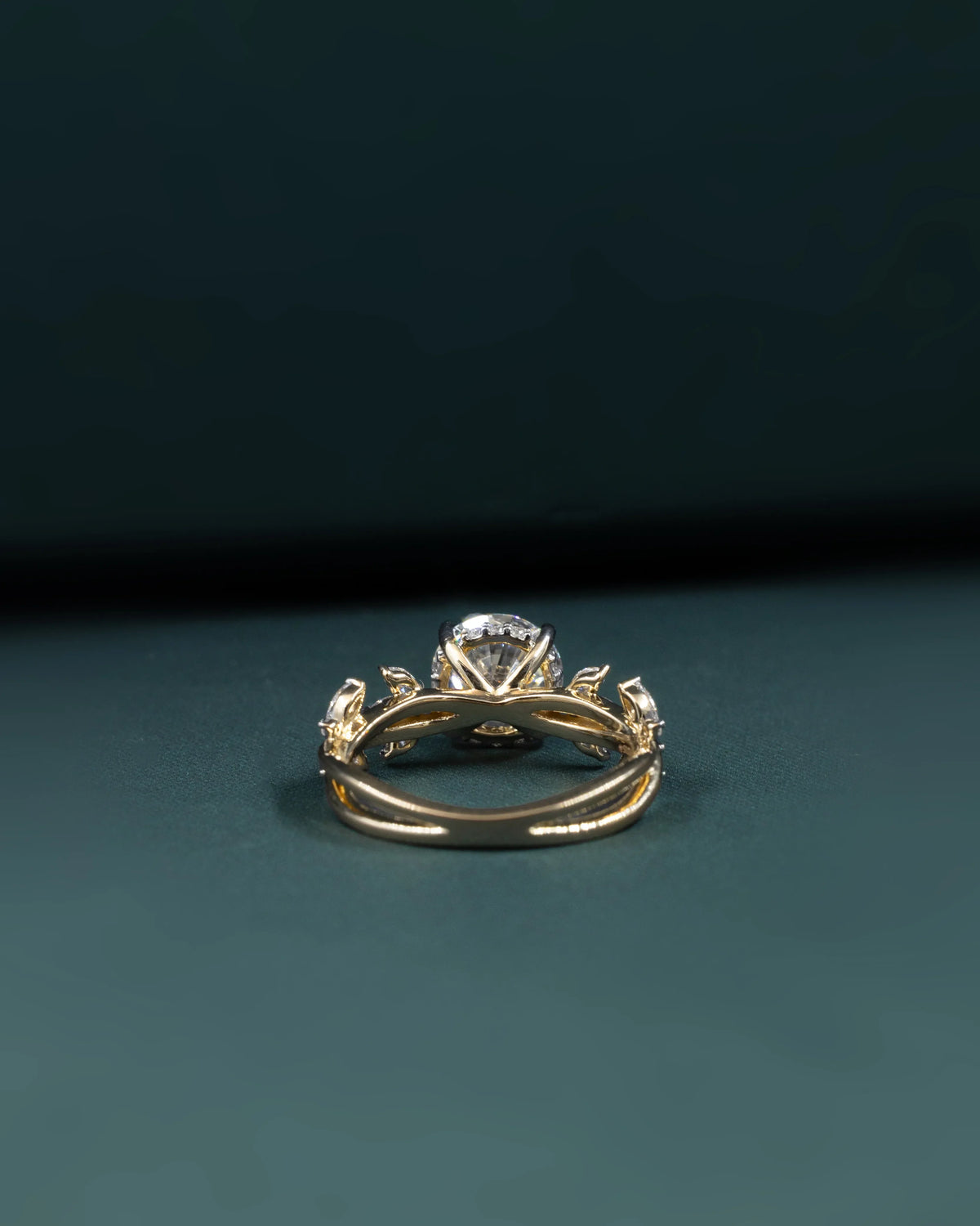2.56 CTW Round Brilliant Cut Floral Lab-Grown Diamond Engagement Ring