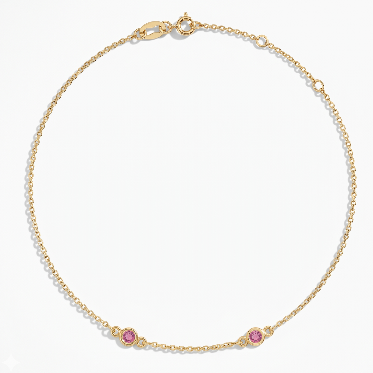 The Two Station Bracelet | Cable Chain