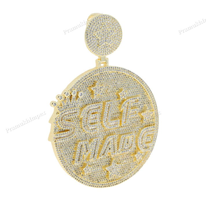 Moissanite Silver Self Made Circle Pendant