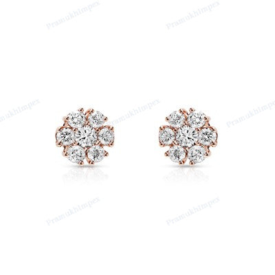 925 Sterling Silver Rose Gold Plated Earrings