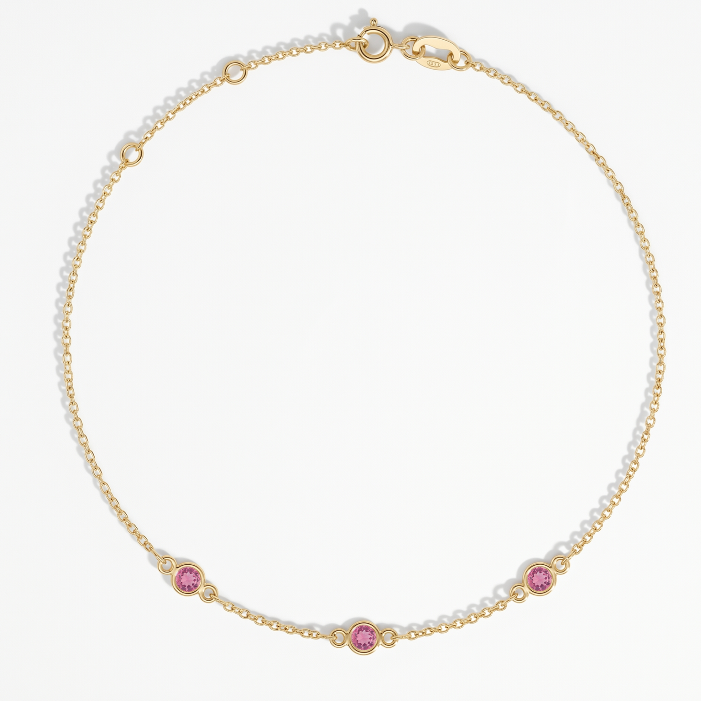 The Three Station Bracelet | Cable Chain