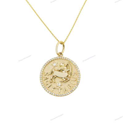 Round Moissanite Silver Daily Wear Pendant Necklace