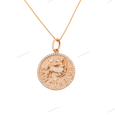 Round Moissanite Silver Daily Wear Pendant Necklace