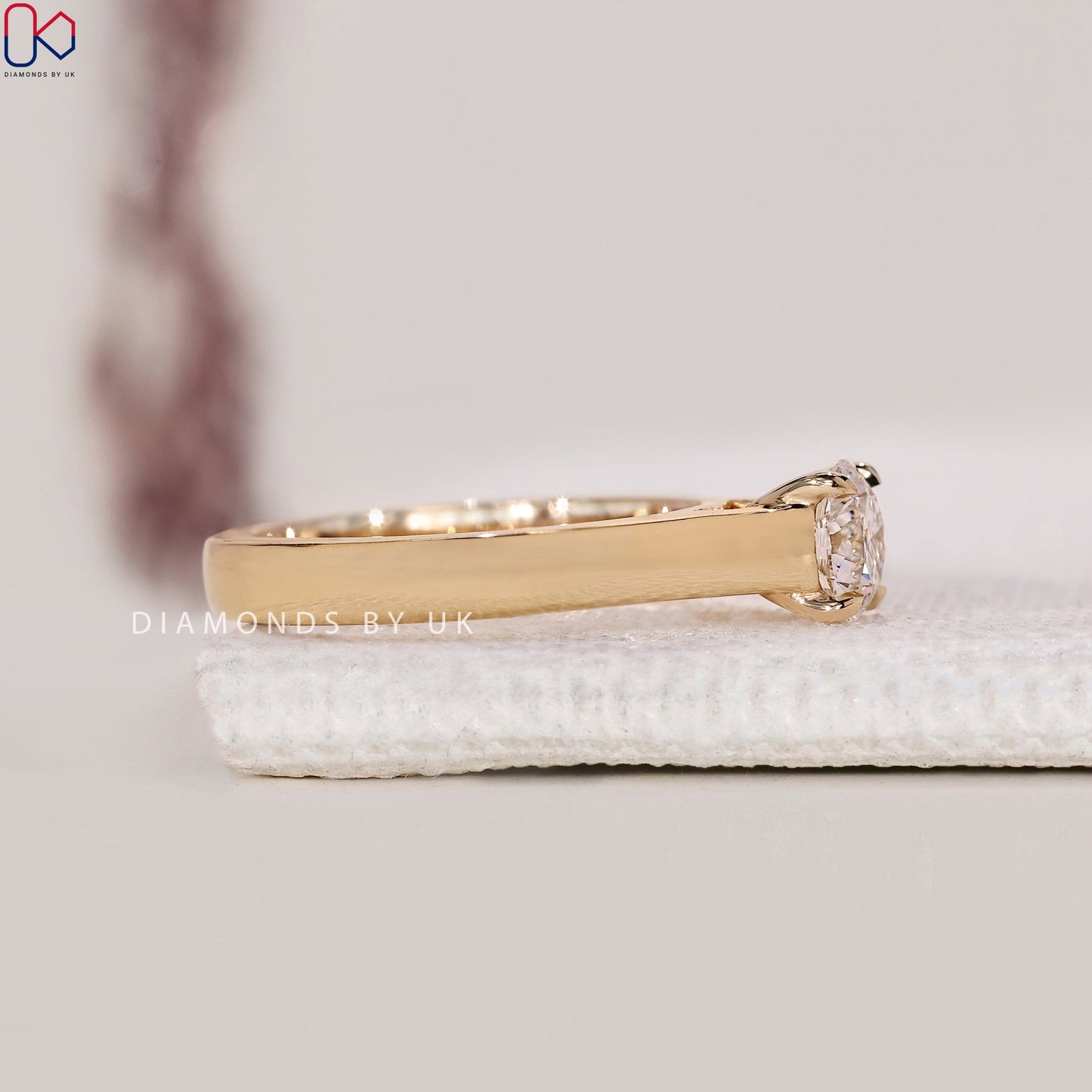 Solitaire Round Diamond  Engagement Ring
