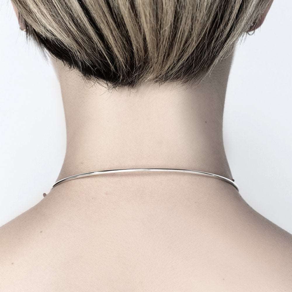 ESSENTIAL SILVER CHOKER NECKLACE