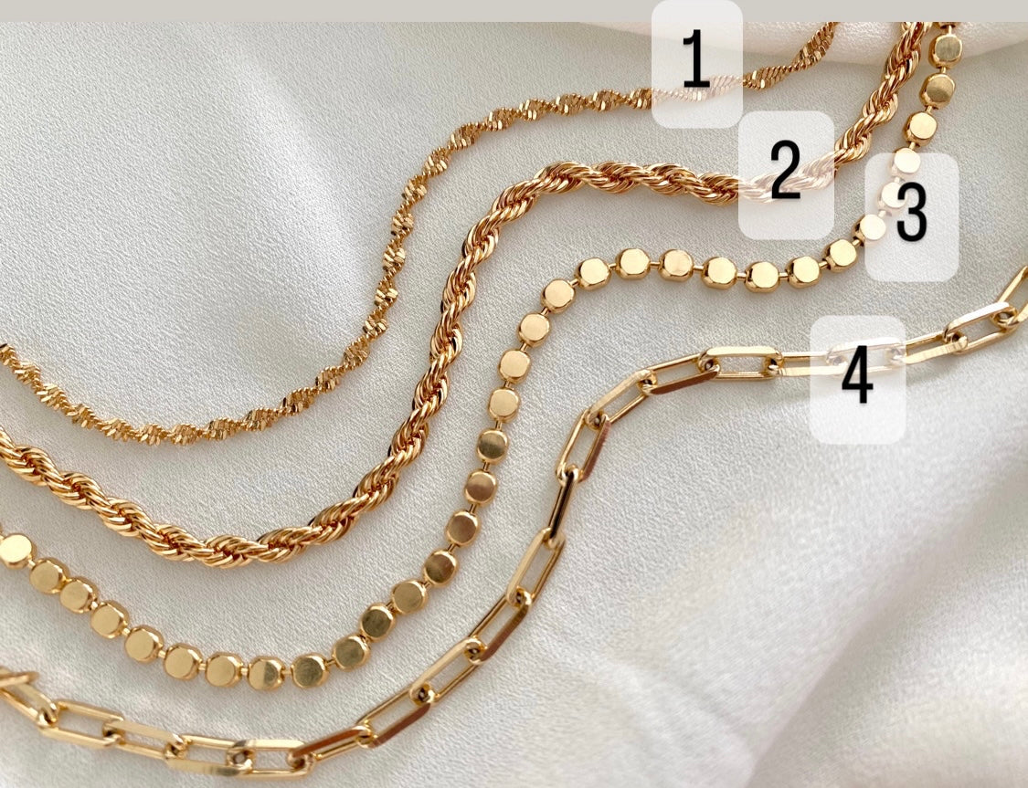 Gold Filled Layering Chain Necklaces for Women Minimalist Necklace Rope Chain Thick Paperclip Dot Chain Everyday Necklace Christmas Gifts