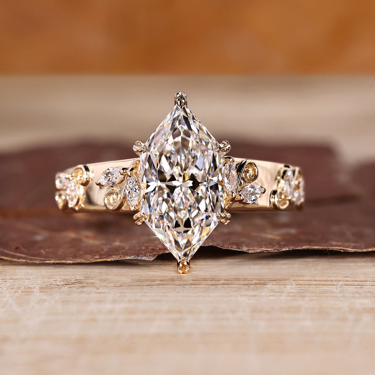 Art Deco Dutch Marquise Engagement Ring