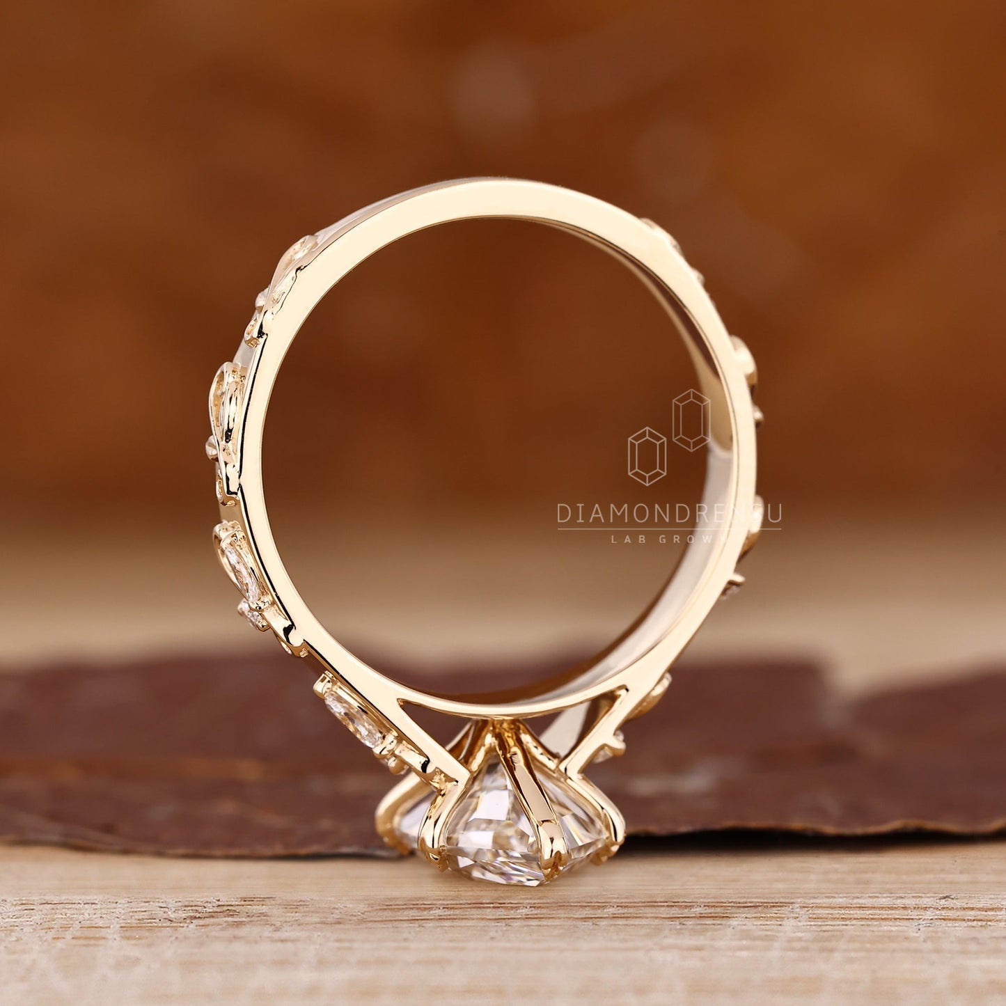 Art Deco Dutch Marquise Engagement Ring