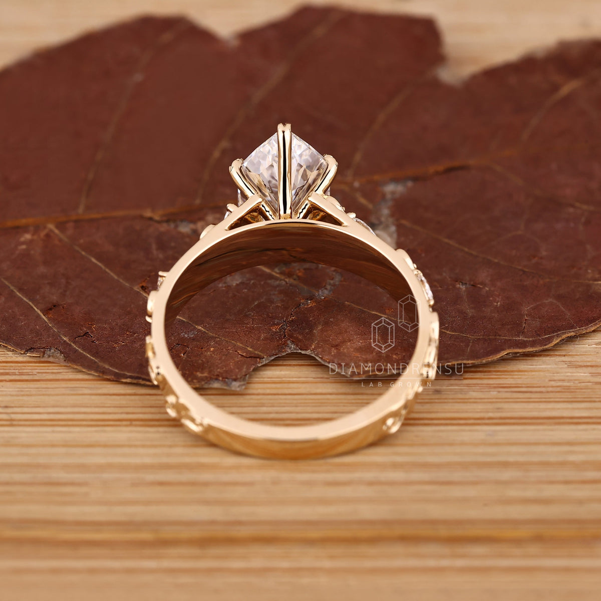 Art Deco Dutch Marquise Engagement Ring