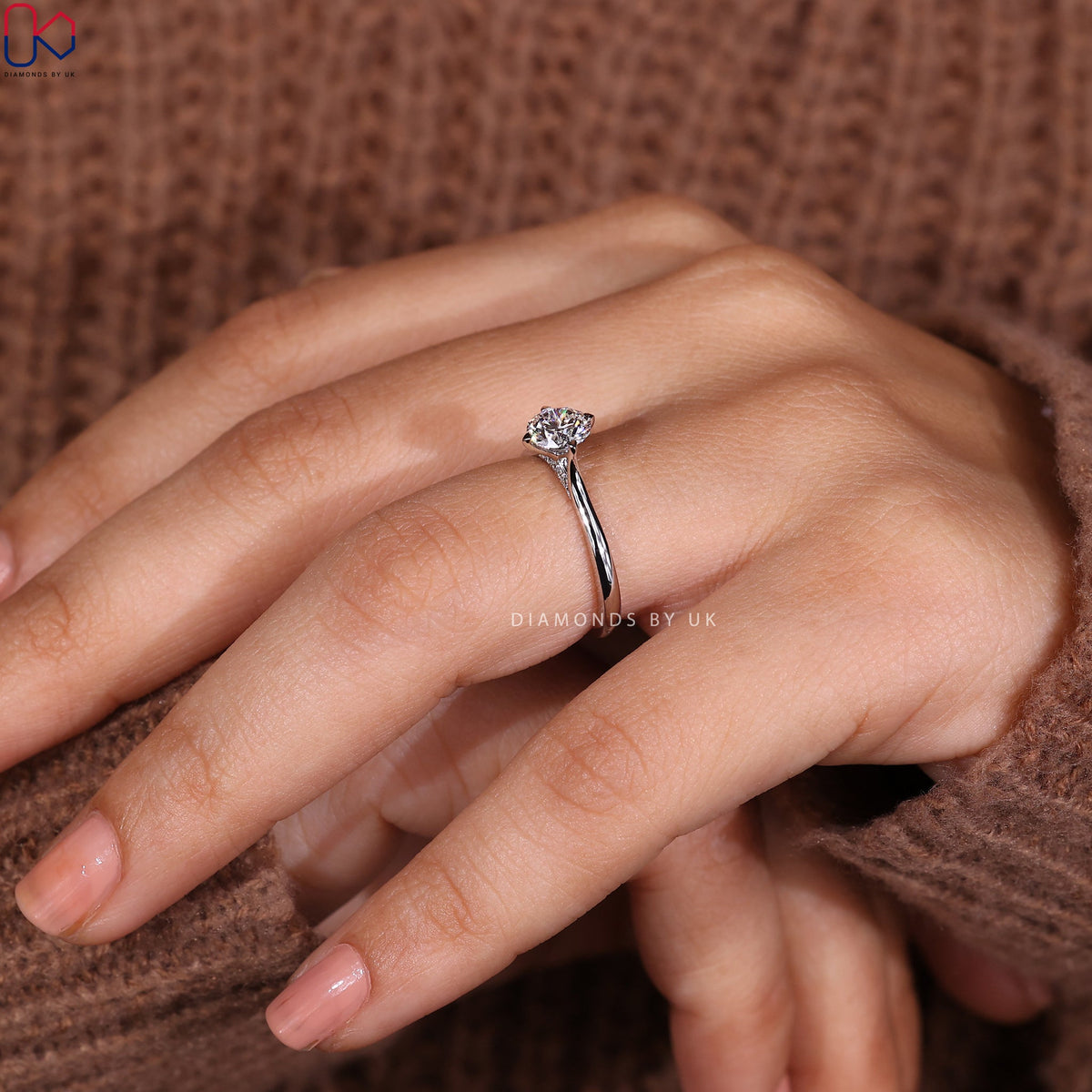 White Gold Round Brilliant Cut Ring