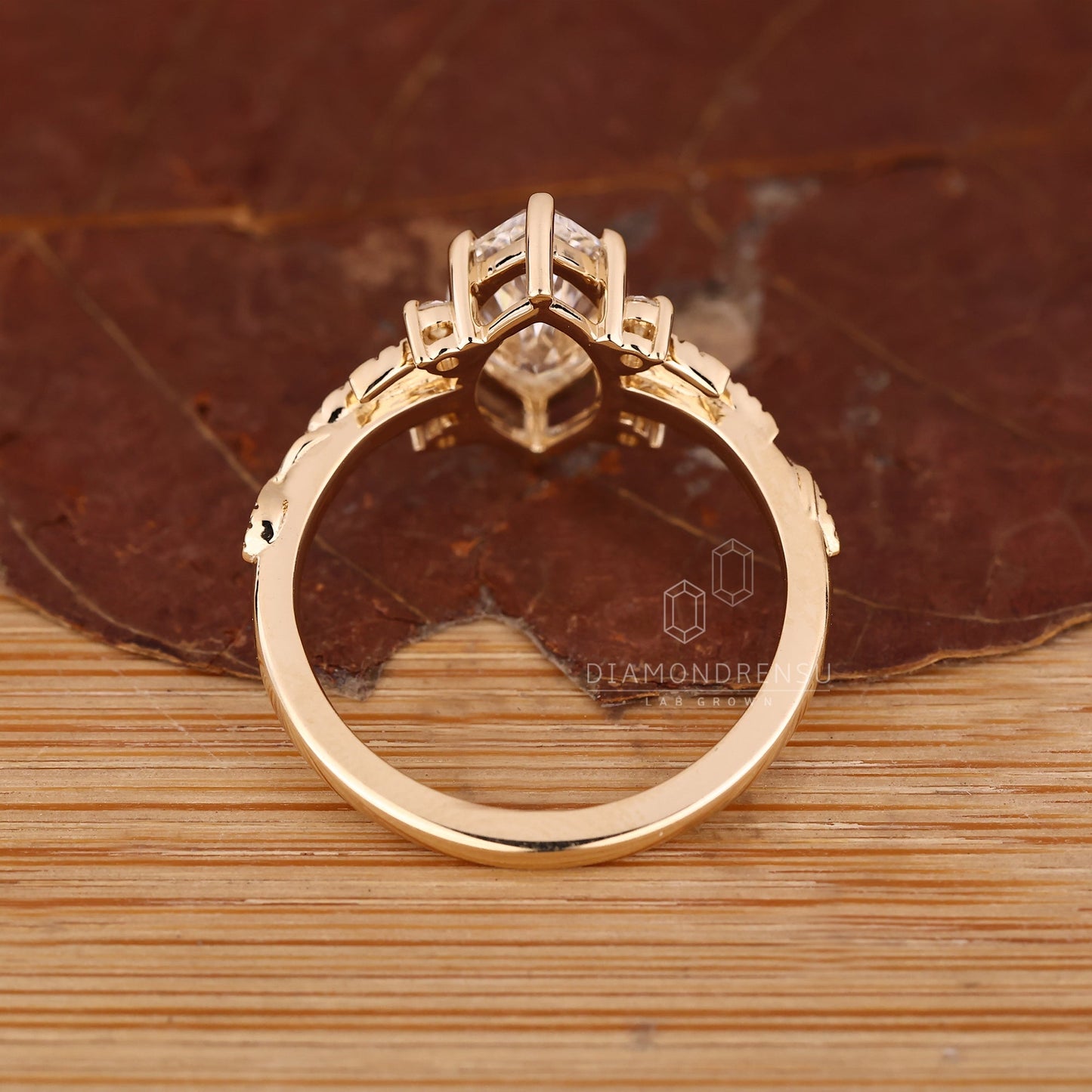 Art Deco Marquise Cut Diamond Ring with Five Stone Style