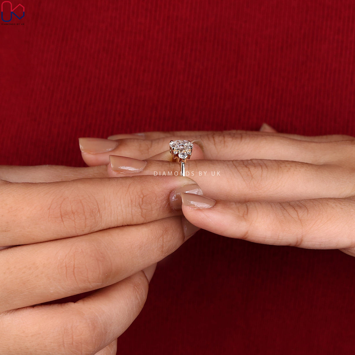 Yellow Gold Oval Diamond Engagement Ring
