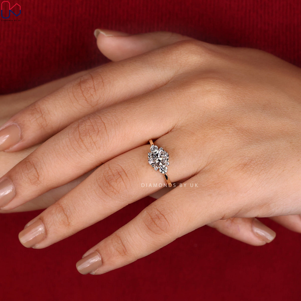 Yellow Gold Oval Diamond Engagement Ring