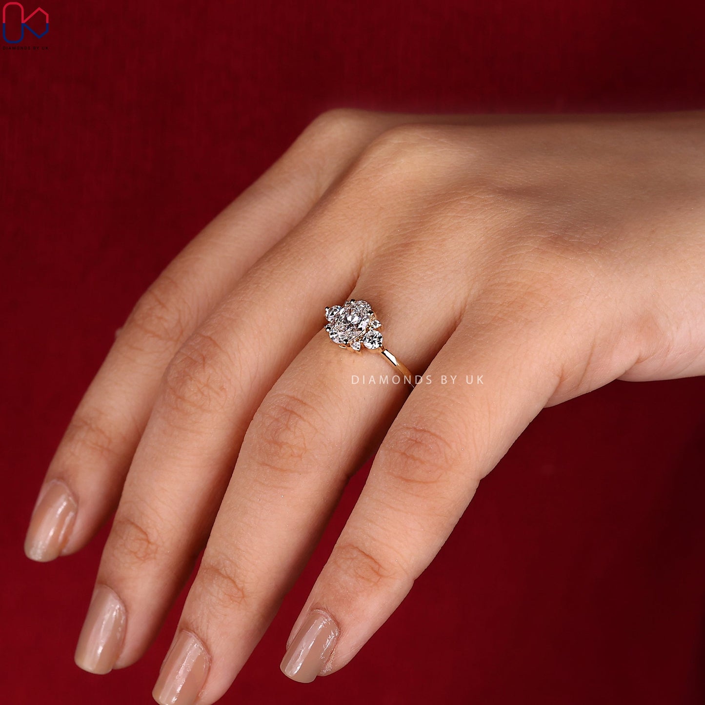 Yellow Gold Oval Diamond Engagement Ring