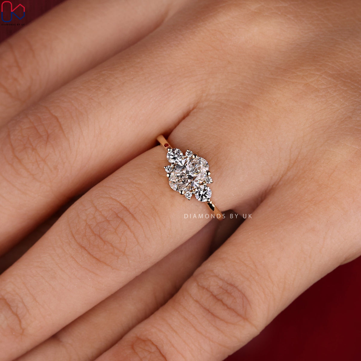 Yellow Gold Oval Diamond Engagement Ring