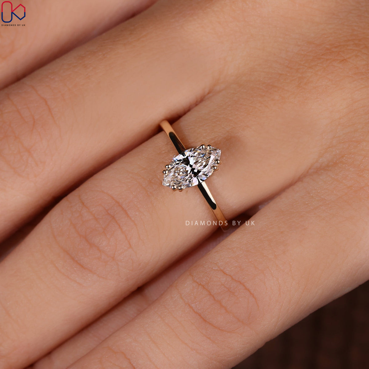 Marquise Engagement Ring – Solitaire Setting