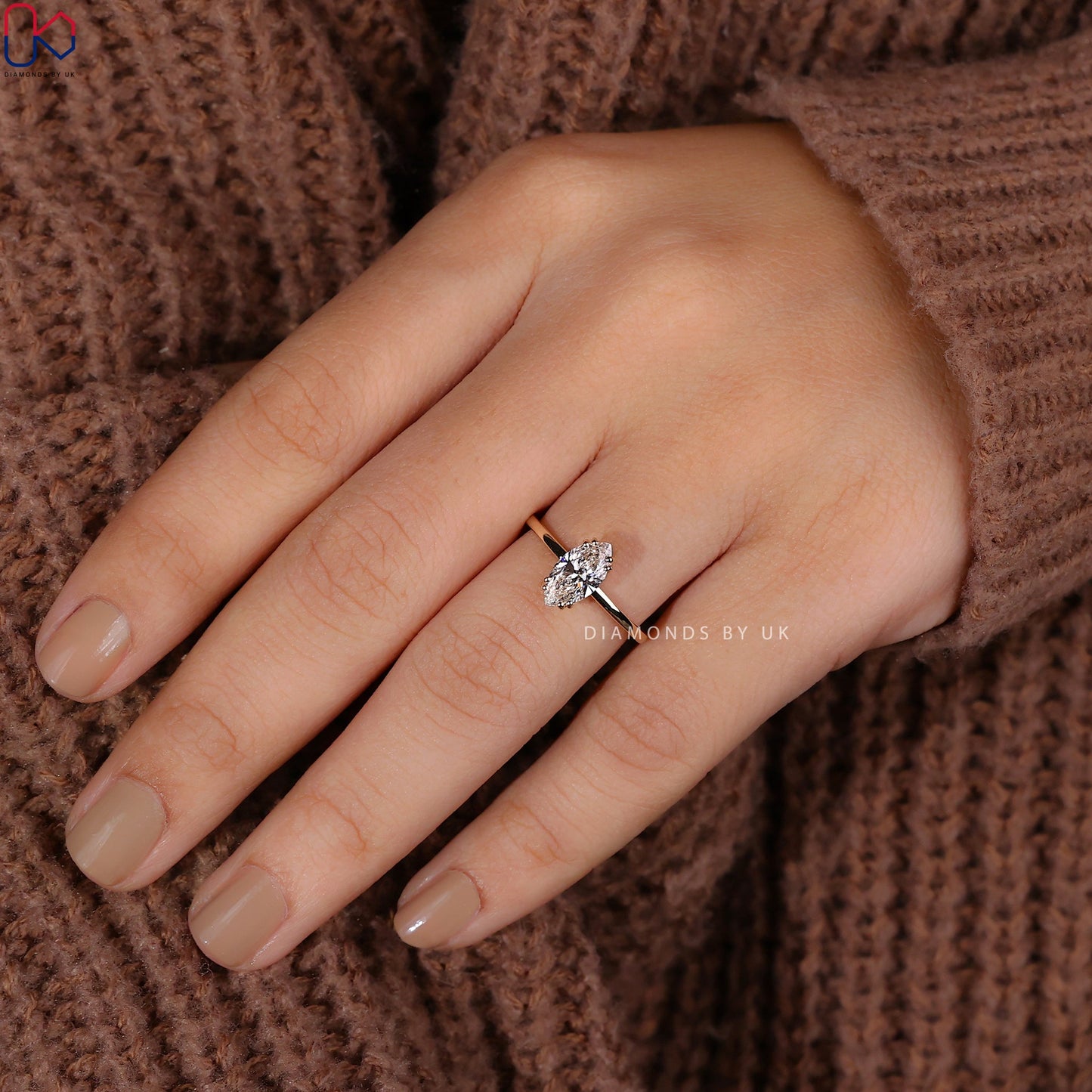 Marquise Engagement Ring – Solitaire Setting