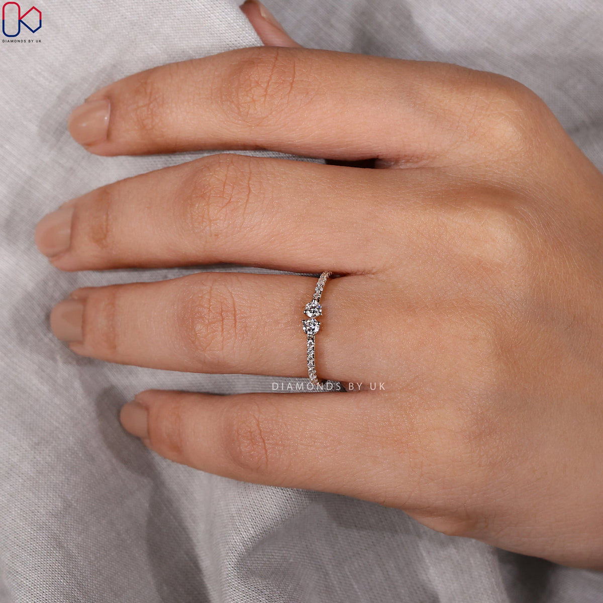 Round Diamond Eternity Yellow Gold Wedding Band