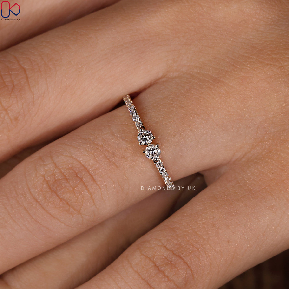 Round Diamond Eternity Yellow Gold Wedding Band