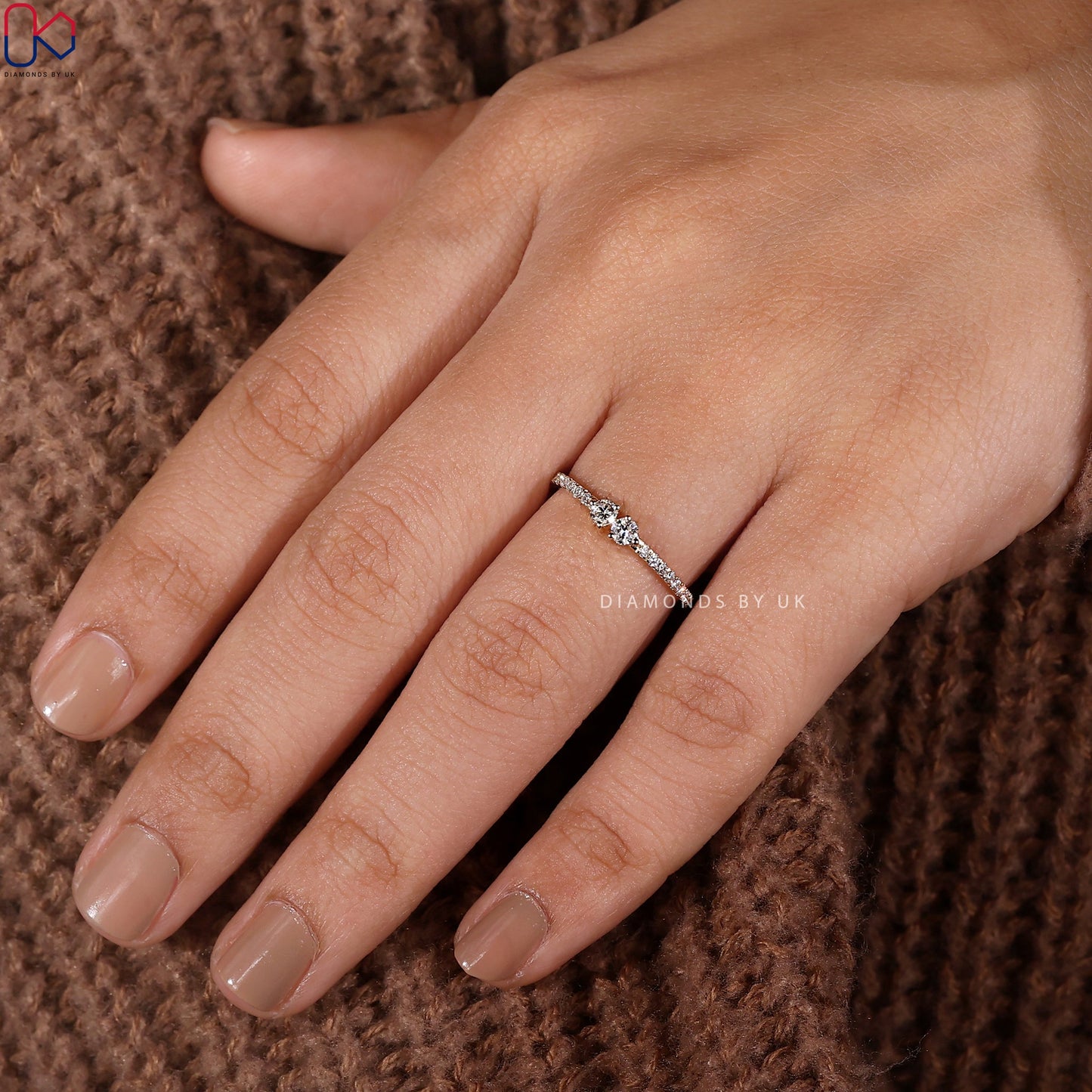 Round Diamond Eternity Yellow Gold Wedding Band