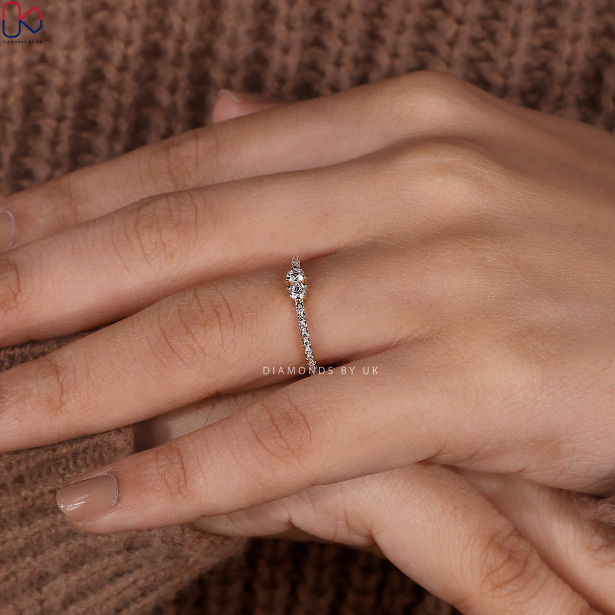 Round Diamond Eternity Yellow Gold Wedding Band