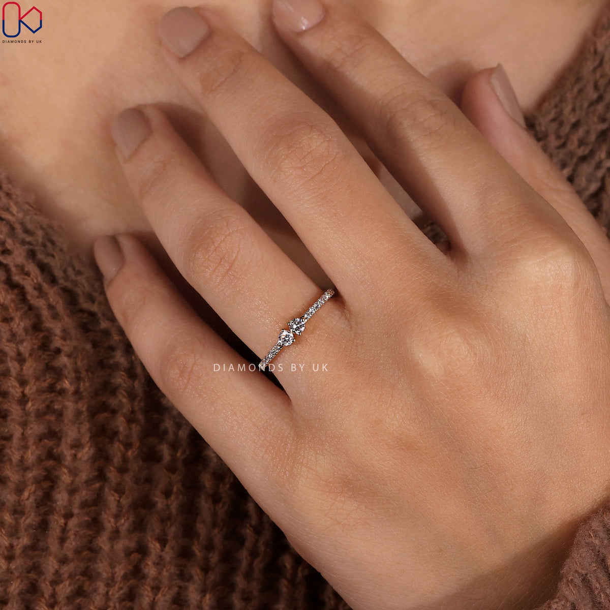 Round Diamond Eternity Yellow Gold Wedding Band
