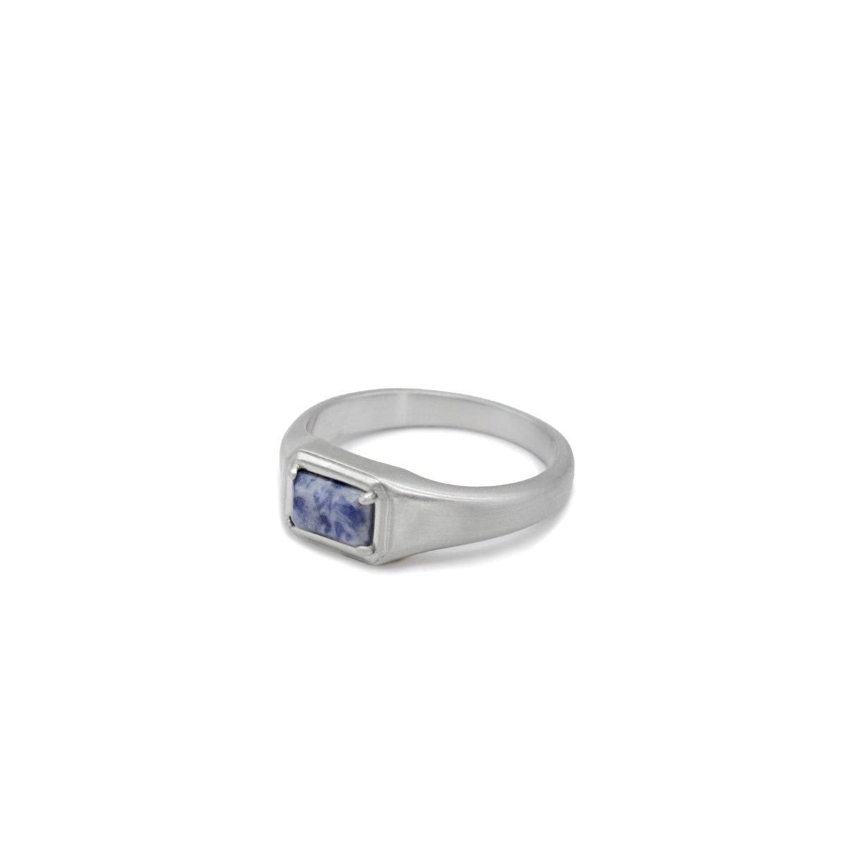 Silver Blue Jasper Ring