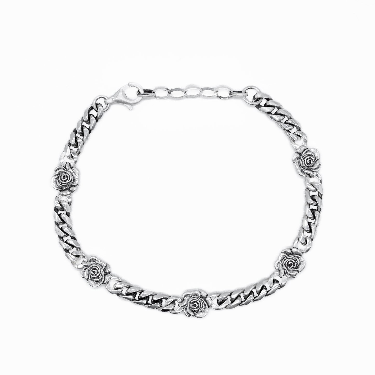 Silver Rose Bracelet