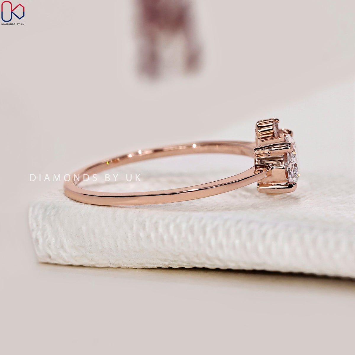 Oval Diamond East West Engagement Ring