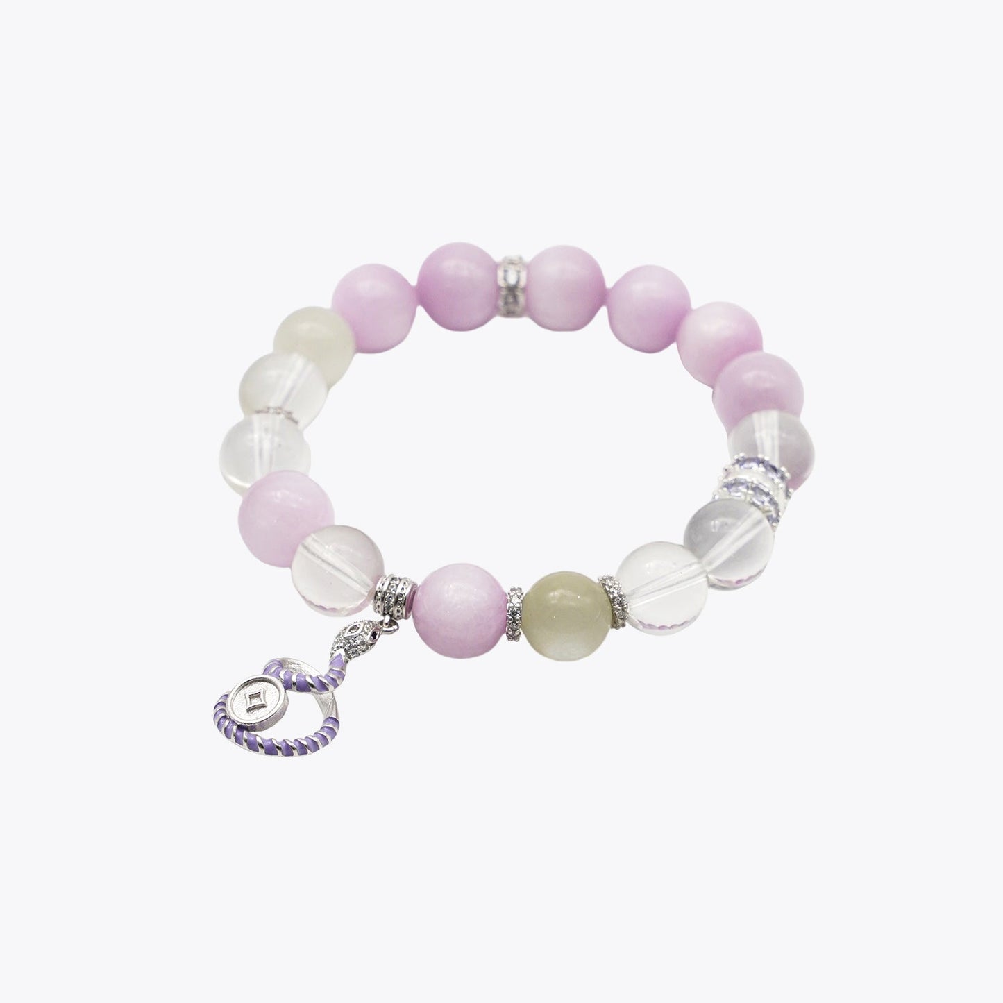 Amethyst Goddess Adorned Gold Crystal Bracelet