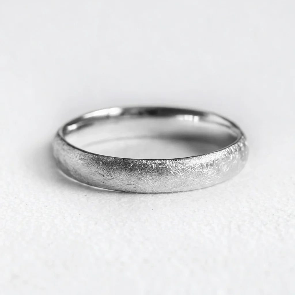 Frost Arc | 4MM Matte Gold Wedding Band