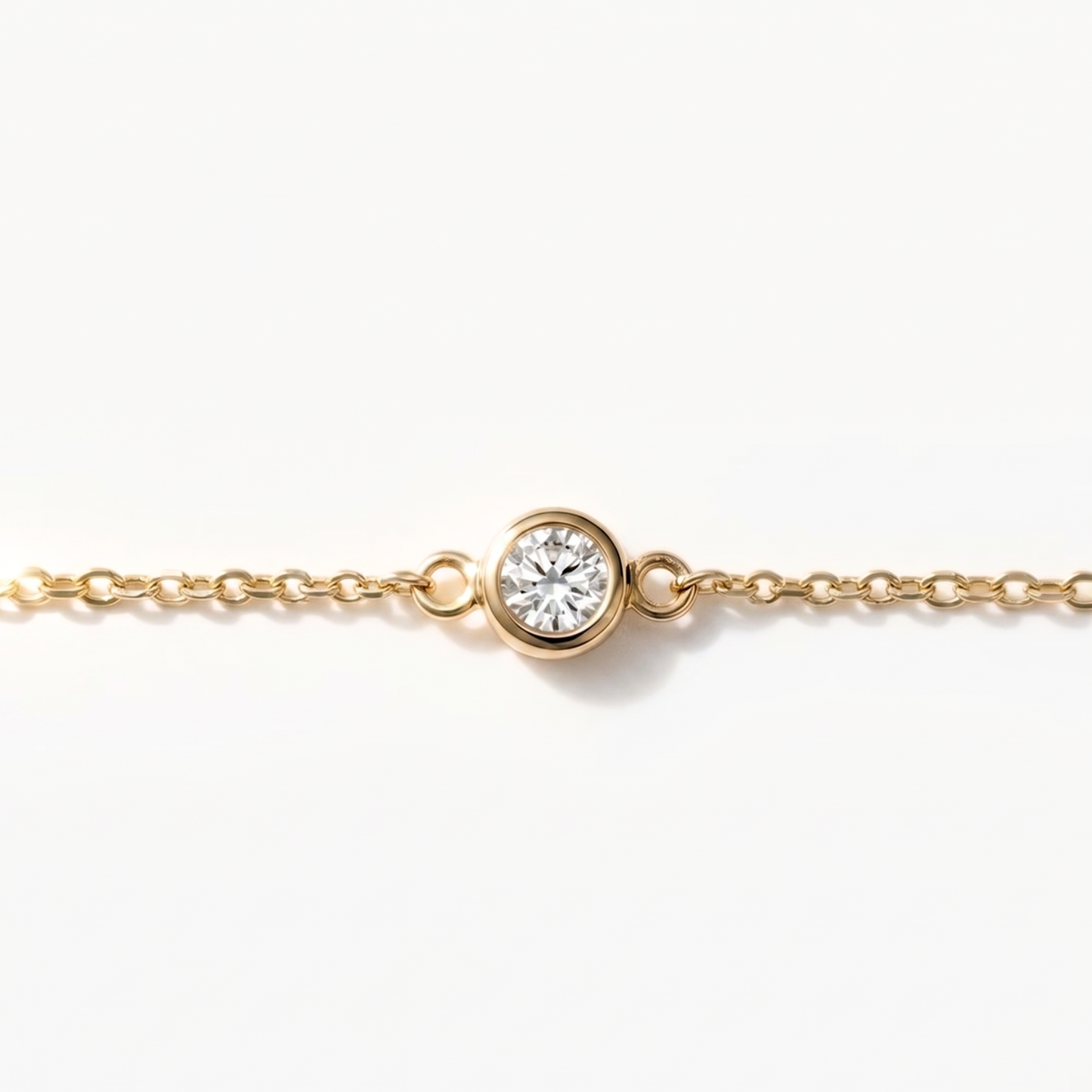 The Sol Bracelet | 0.10 CT Lab-Grown Diamond | Bezel Set | Cable Chain