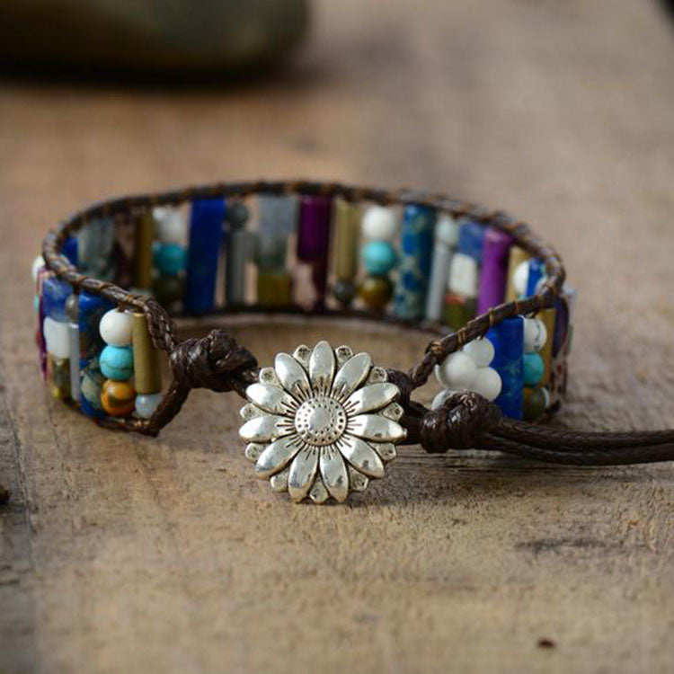 Multicolor Agate Stone Positivity Bracelet