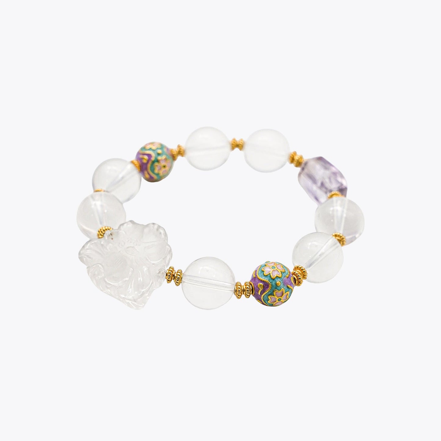 Nine-Tailed Azure Kitsune Crystal Bracelet (Pure Spirit Essence)