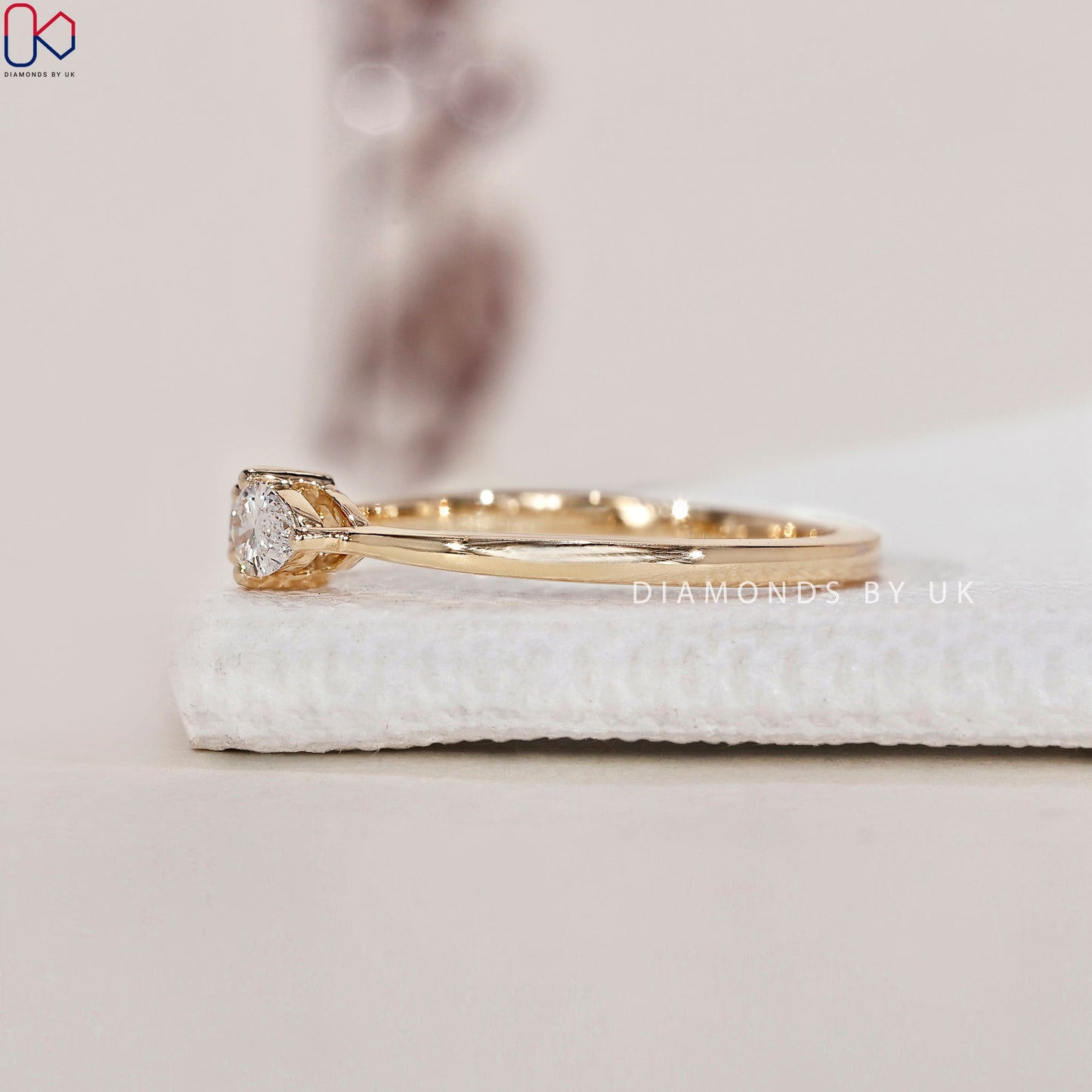 Two Stone Engagement Ring – Pear and Round Diamonds