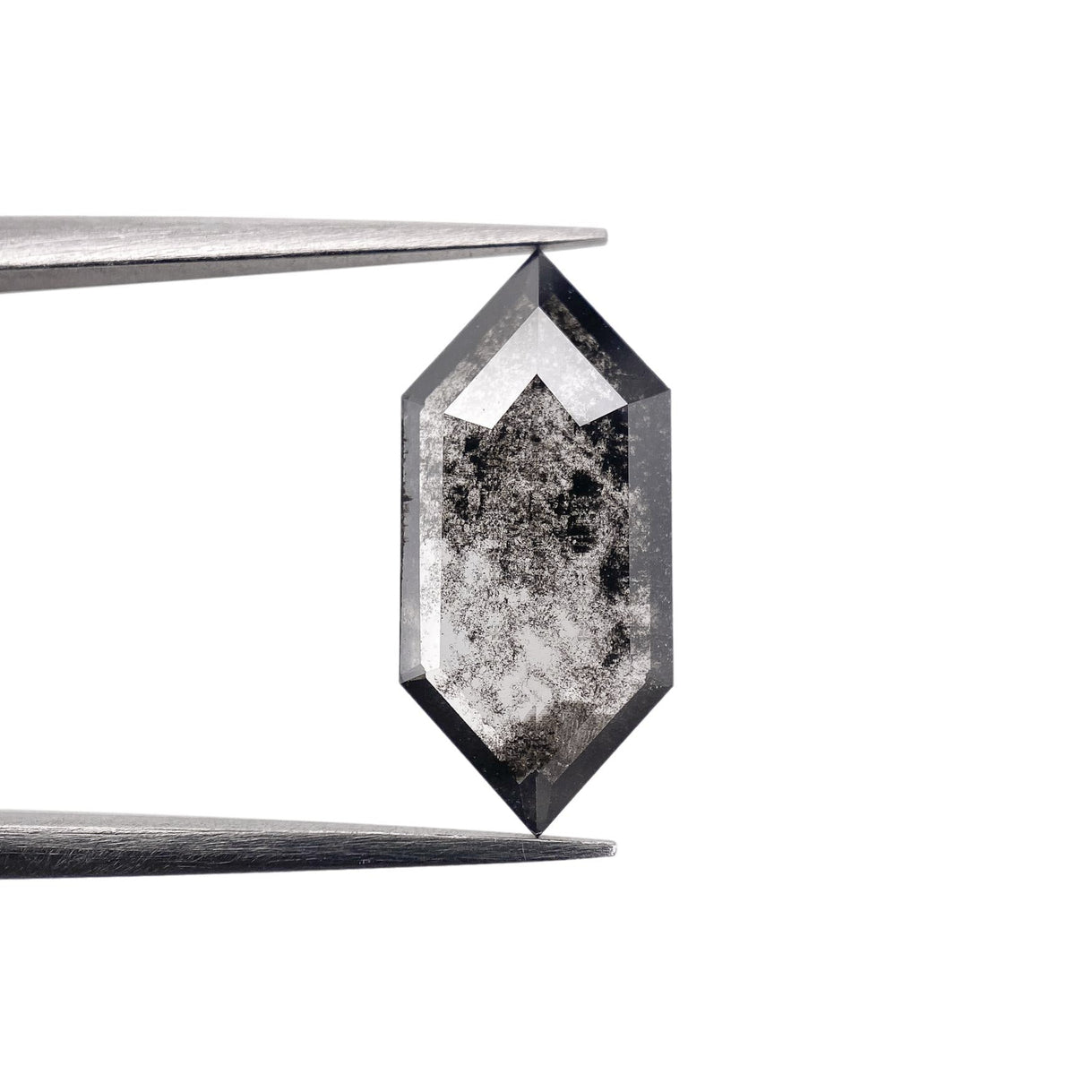 2.27ct | Salt & Pepper Hexagon Shape Step Cut Lab Diamond
