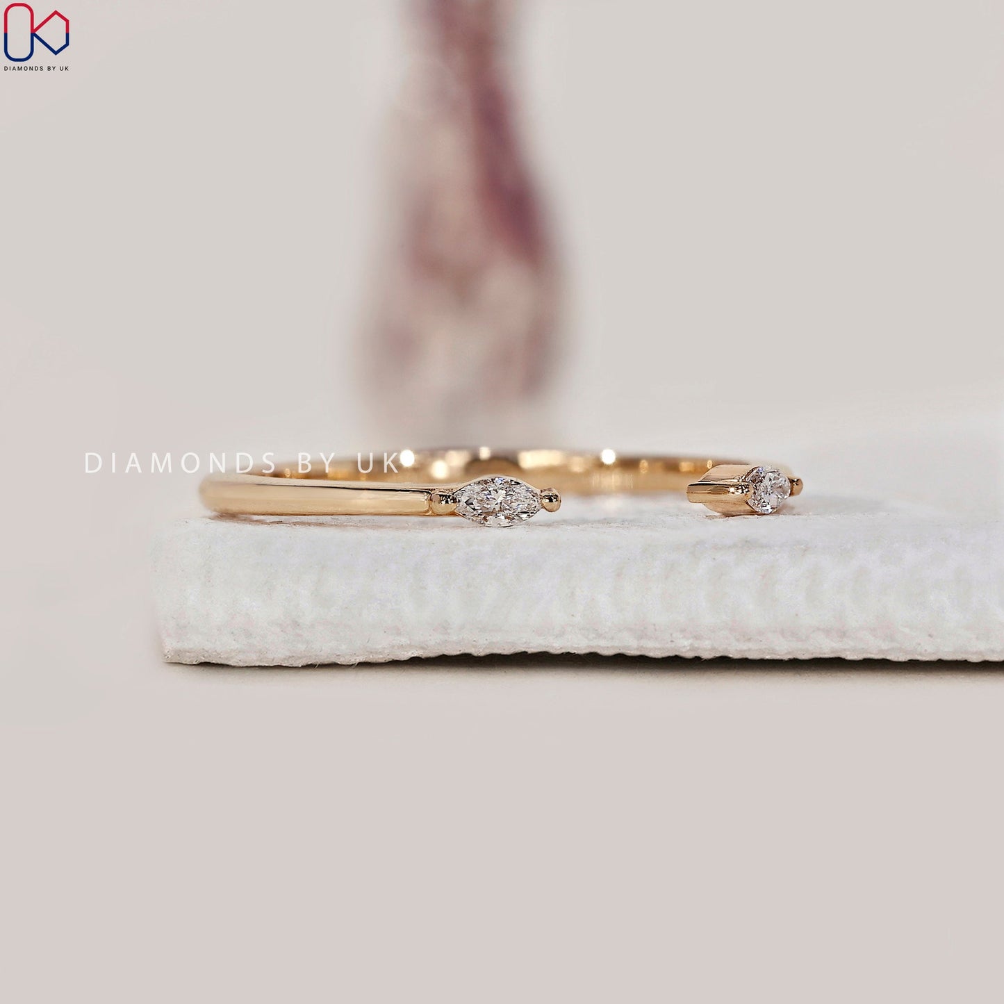 Open Gap Marquise Diamond Band