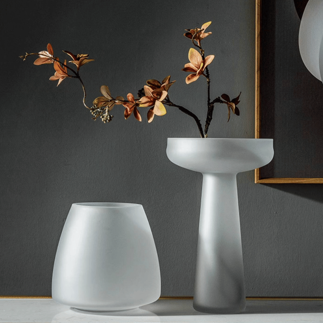 Frosted Glass Vase Collection