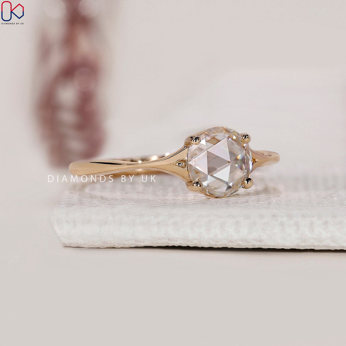 Antique Rose Cut Diamond Engagement Ring