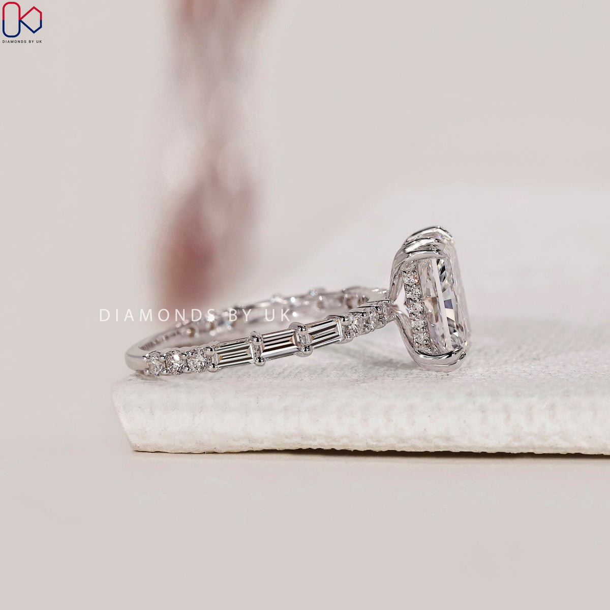 Hidden Halo Radiant Cut Engagement Ring