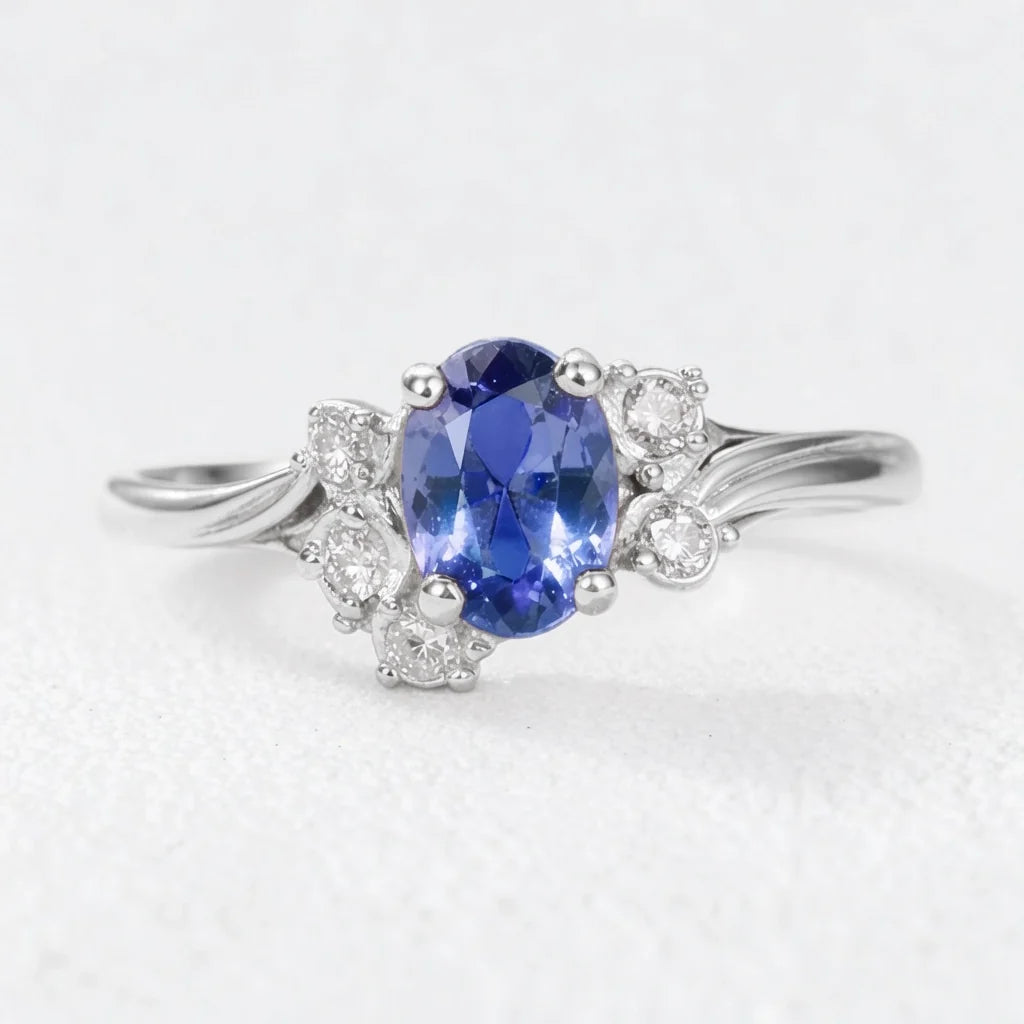 Eleonora’s Laurel | Oval Sapphire Solitaire Engagement Ring