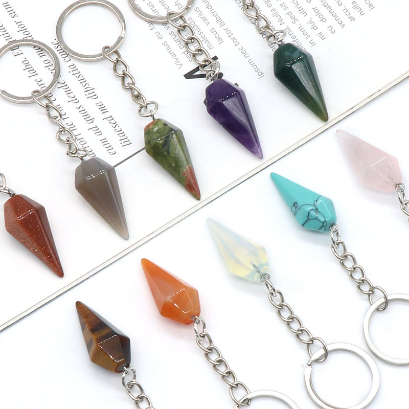 Gemstone Crystal Keychain Set - Natural Healing Stone - Crystal Gift Accessories - New!