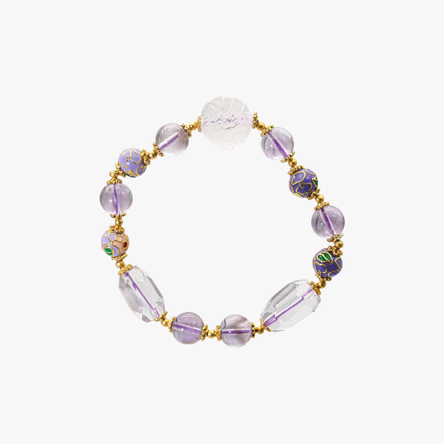 Nine-Tailed Mountain Goddess Crystal Bracelet (Amethyst Sanctuary)