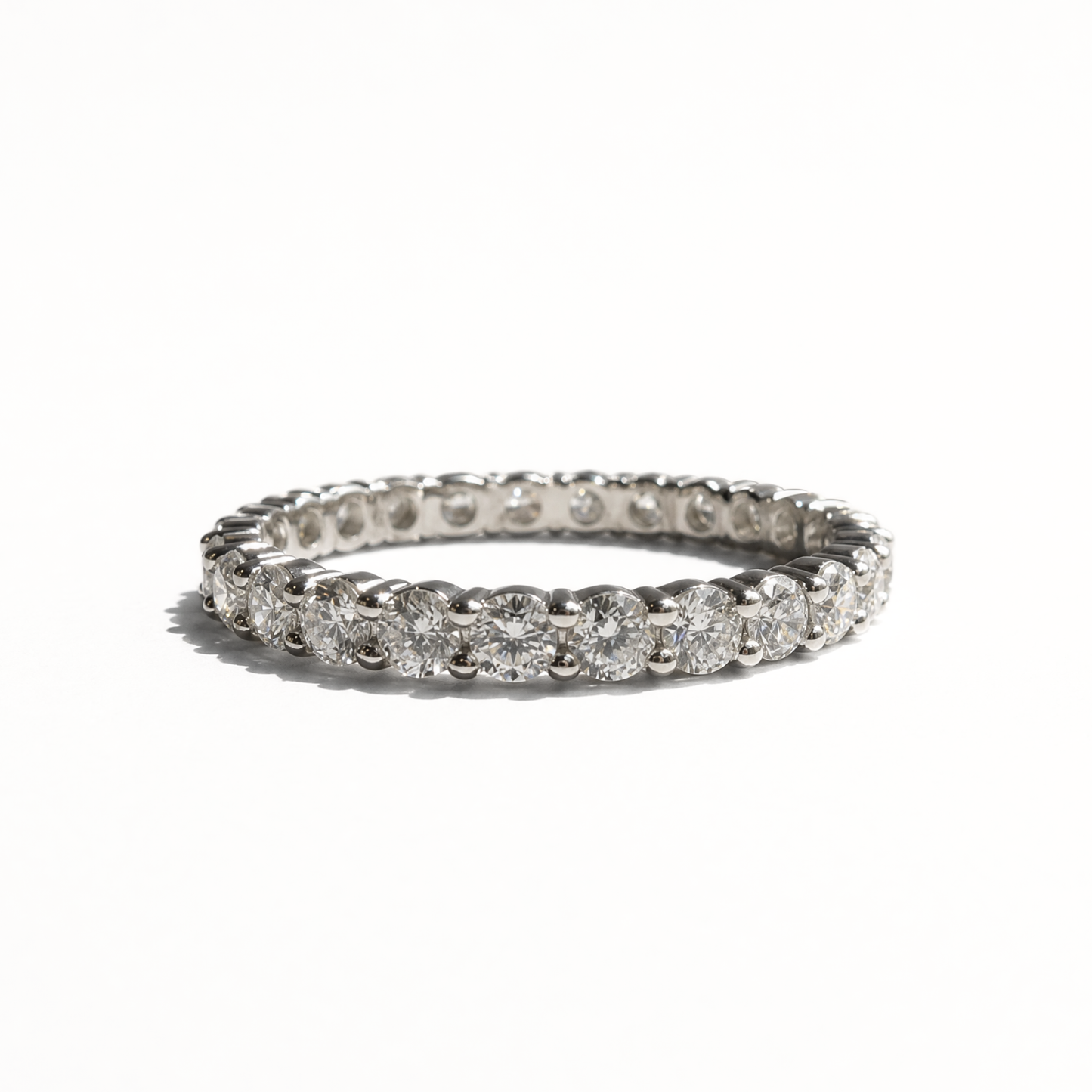 1.18 CTW Round Eternity Band | 14K White Gold