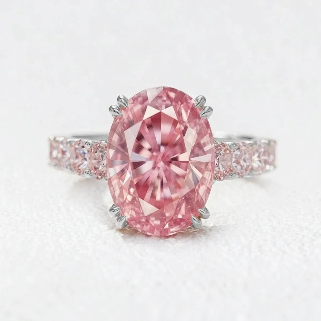 Isabella’s Promise | 3CT Oval Vintage Pink Sapphire Engagement Ring