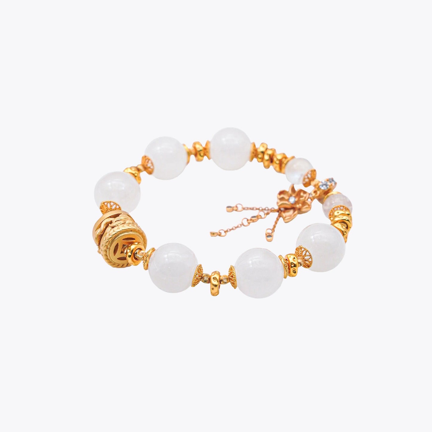 Nine-Tailed Gold Fox & Crystal Bracelet