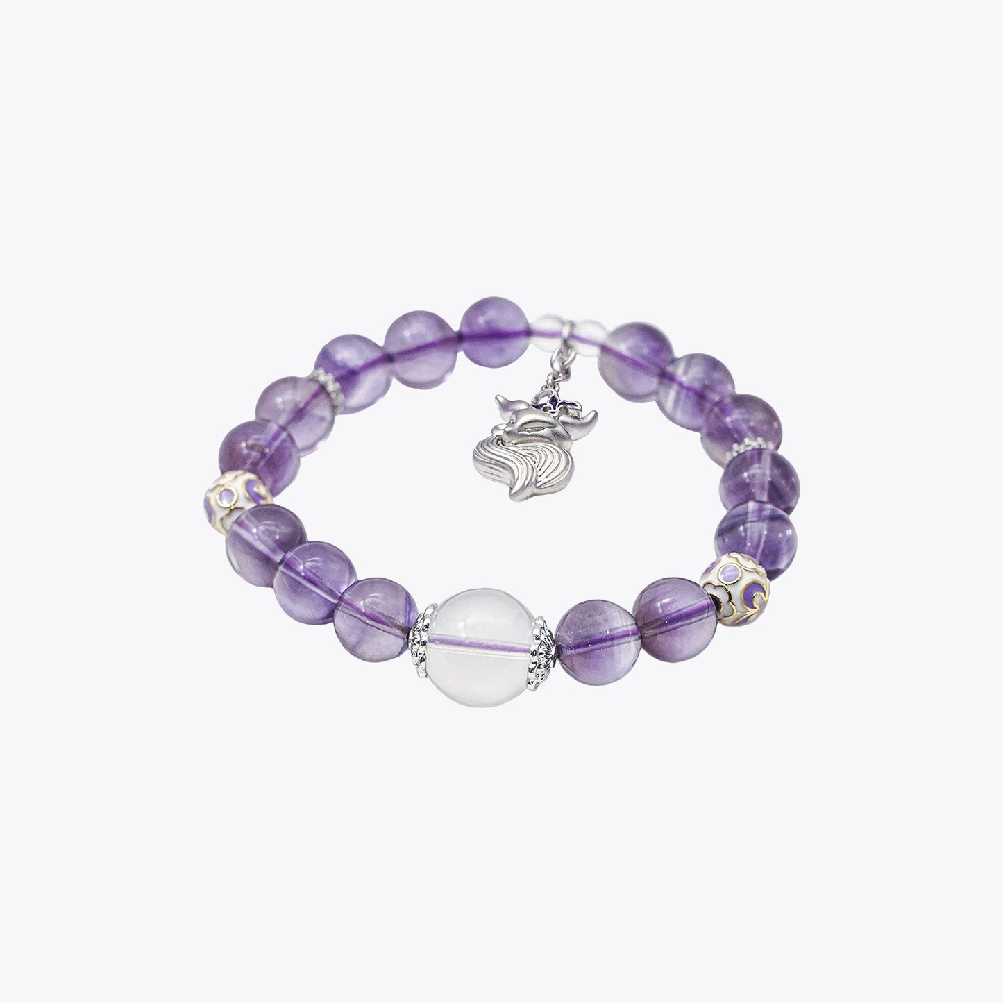 Nine-Tailed Iris - Ninefold Amethyst Crystal Bracelet